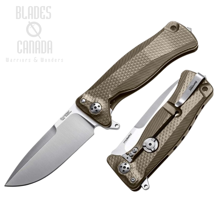 Lion Steel SR11 B Flipper Framelock Knife, Sleipner Steel, Bronze Titanium